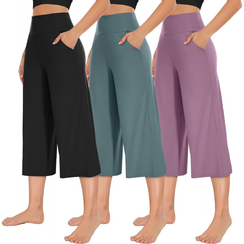 3 Pack Women's Wide Leg Pants