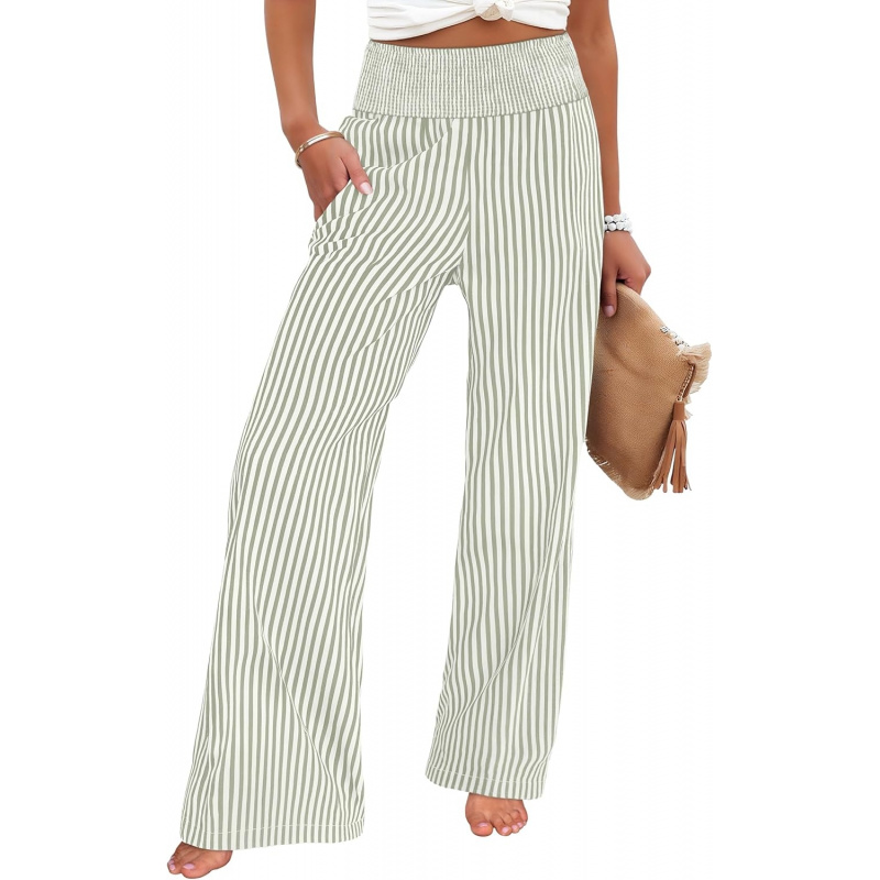 Women's Palazzo Pants, Striped & Gingham