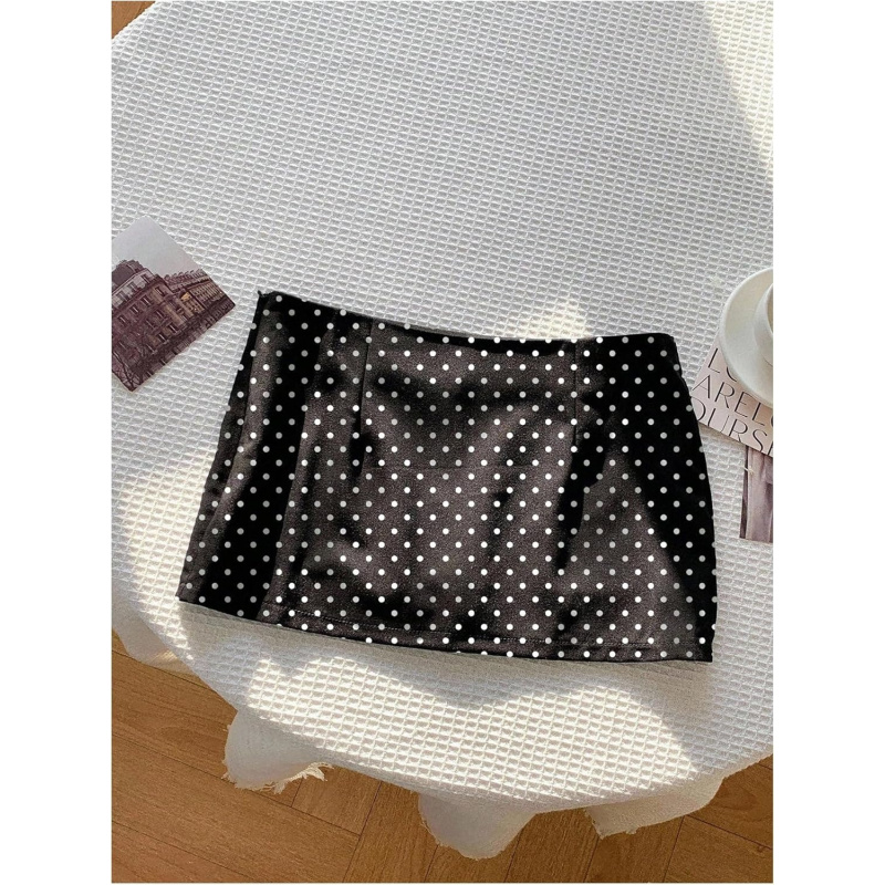 MakeMeChic Women's Polka Dots Mini Skirt