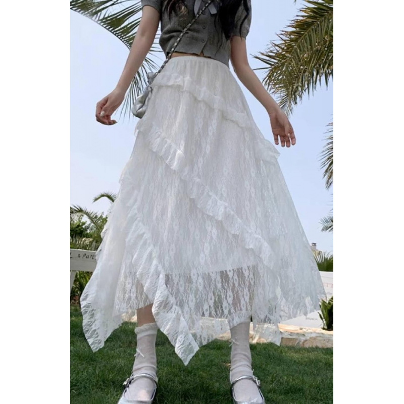 Lace Skirts for Women Flowy Boho Maxi
