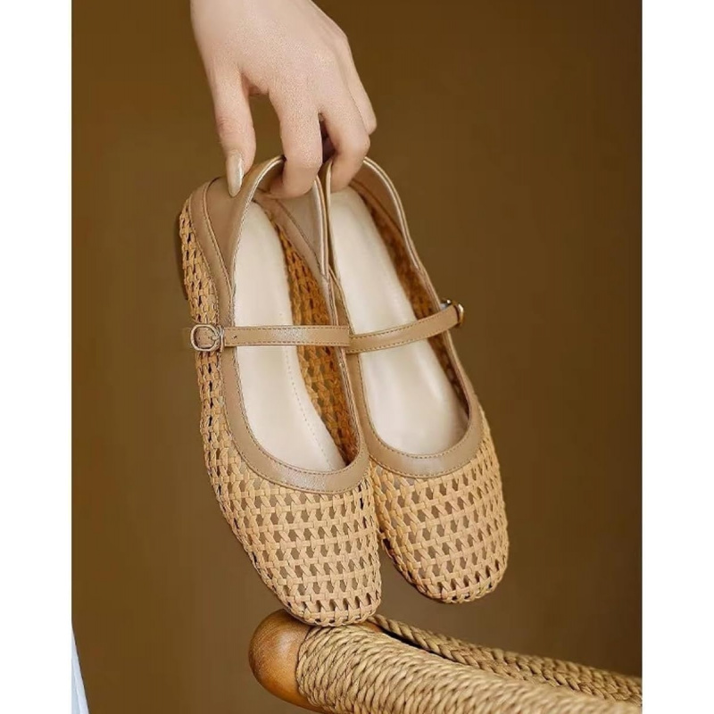 Woven Hollow Out Roman Sandals