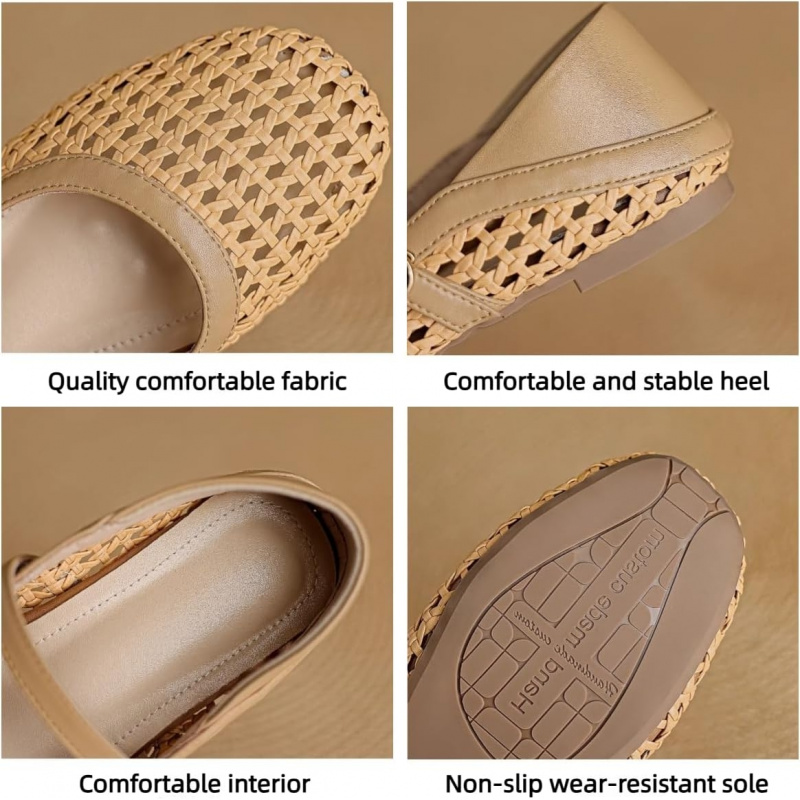 Woven Hollow Out Roman Sandals