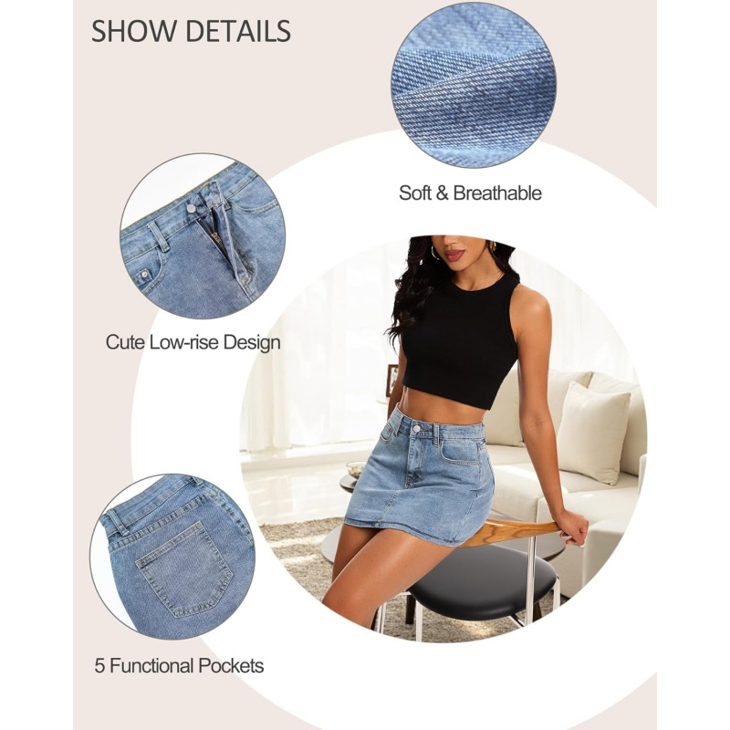 Women's Denim Jean Mini Skirt