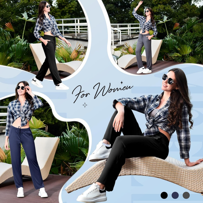 Women's Loose Straight Leg Track Pants