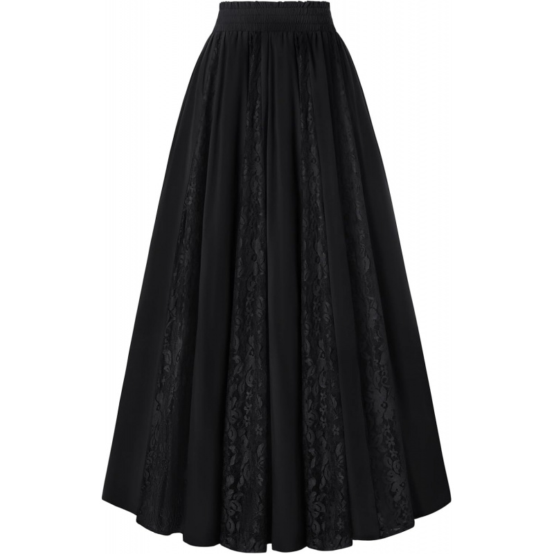 Scarlet Darkness Maxi Skirt for Women Boho