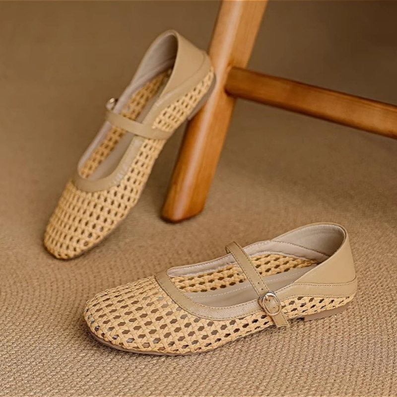 Woven Hollow Out Roman Sandals