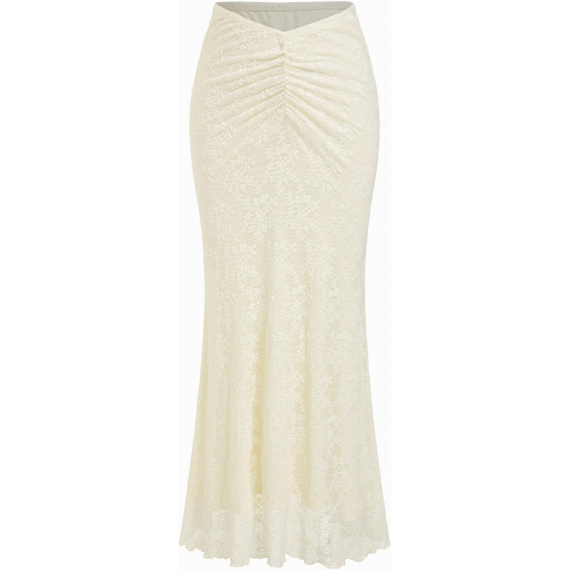 Maxi Skirts for Women Floral Lace
