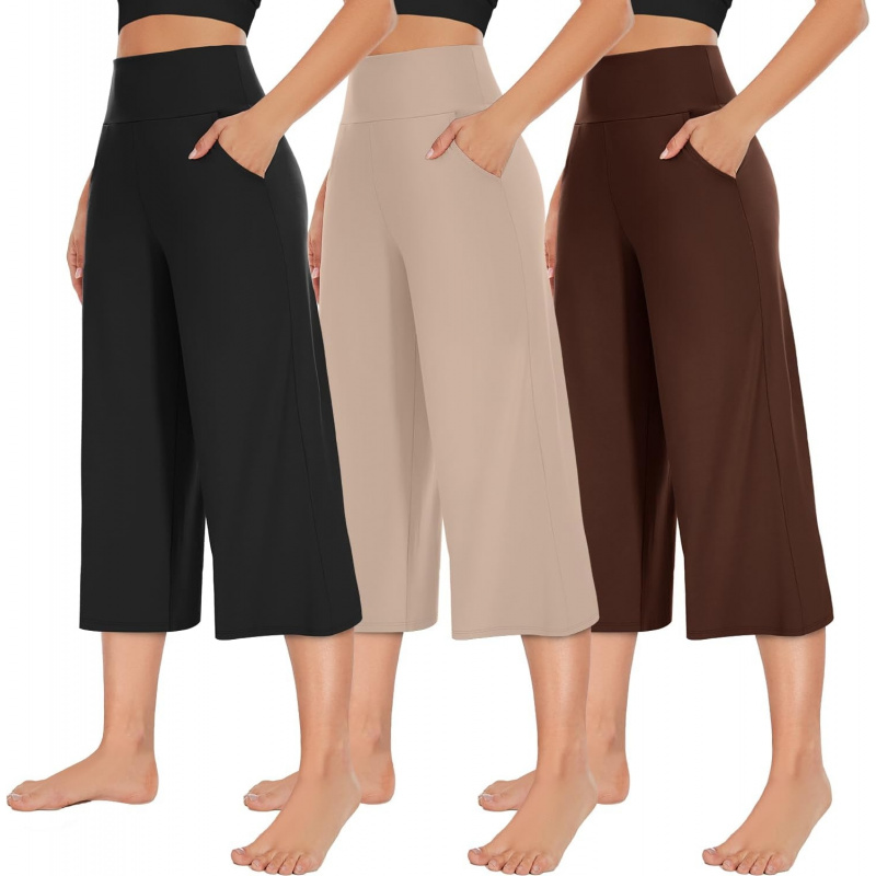 3 Pack Women's Wide Leg Pants