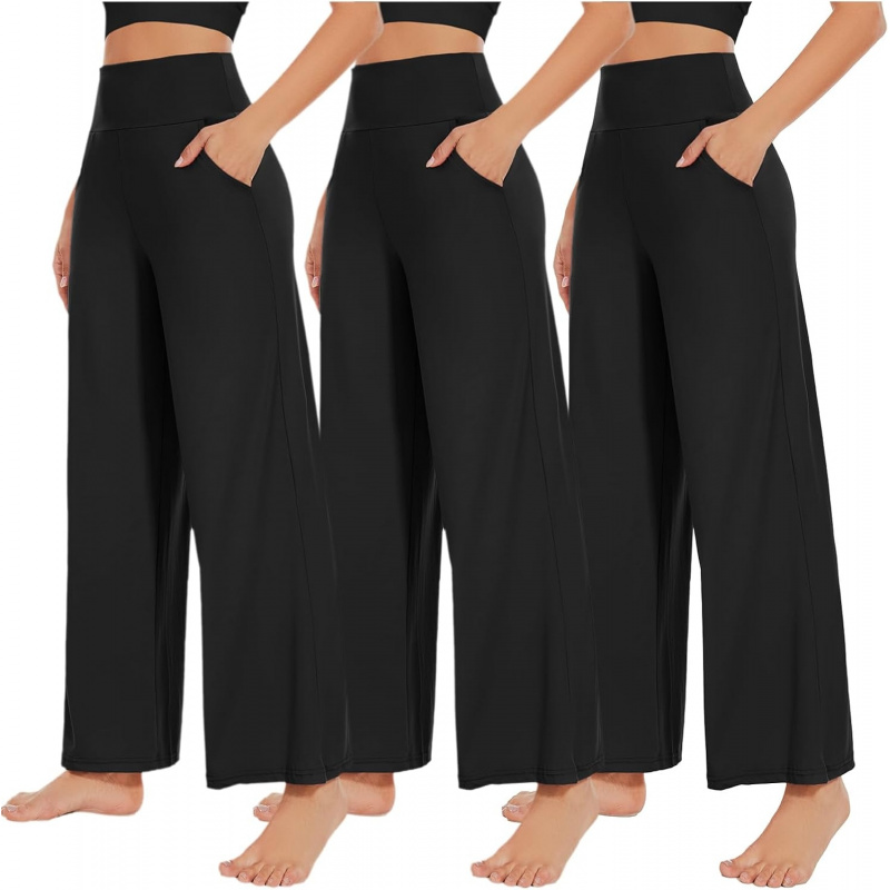 3 Pack Women's Wide Leg Pants