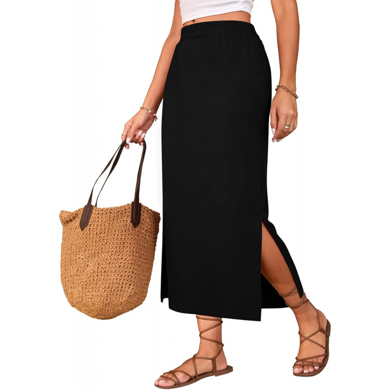 Maxi Skirt for Women Summer Side Slit