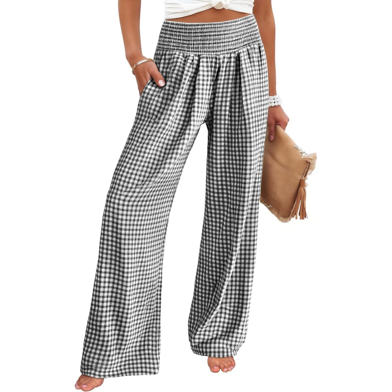 Women's Palazzo Pants, Striped & Gingham