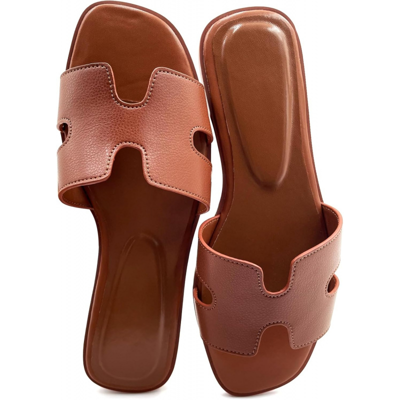 Women's Flat Sandals Slip On Slides Sandals