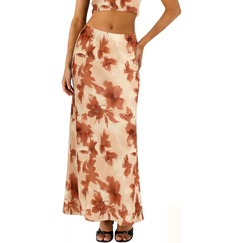 Women's Long Mesh Skirts Elastic