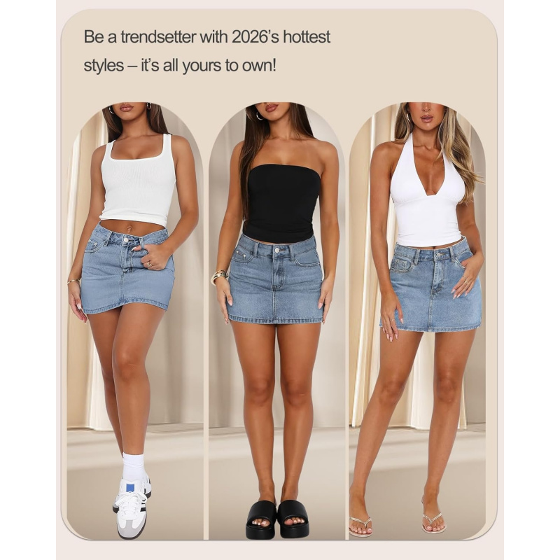 Women's Denim Jean Mini Skirt