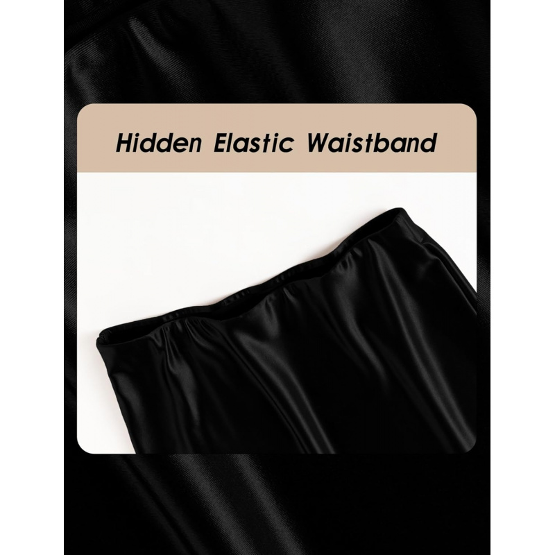 Women's Satin Maxi Skirt Long A Line