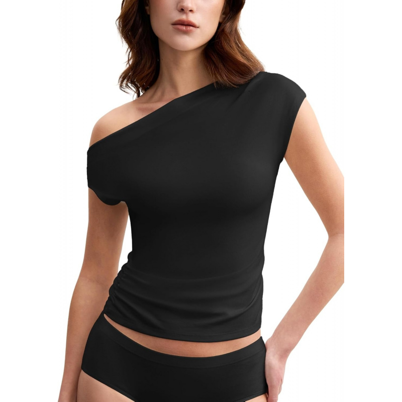 Women's Ultra-Lightweight Tencel Wool Off The Shoulder Tops
