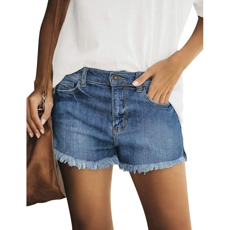 Shorts for Women Trendy Mid Rise Stretchy Cut